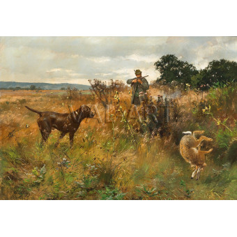 РЕПРОДУКЦИИ НА КАРТИНИ Лов на зайци (1897)